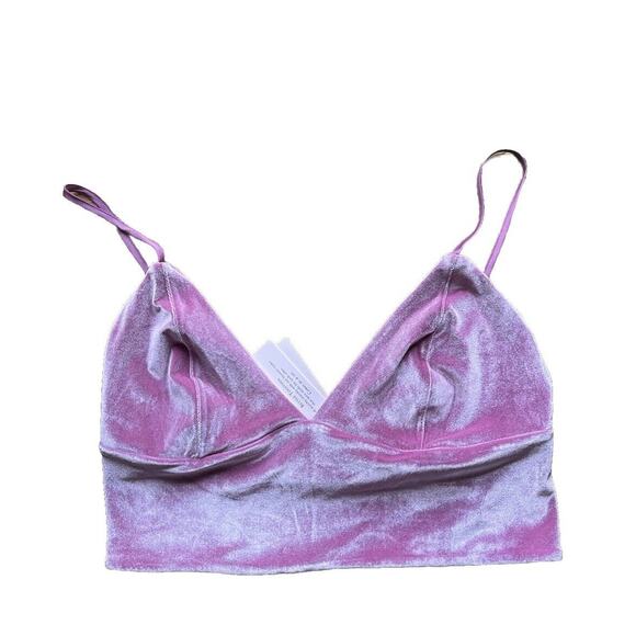 NWT VS Pink Velvet Cami Med Bra Top Victoria’s Secret - Picture 6 of 6